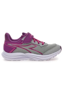 DIADORA Sneakers grigie e fucsia con strappo e lacci elastici Snipe 3 JR Hot