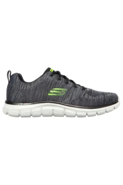 Uomo SKECHERS Sneakers Grigie e Lime Con Memory Foam Track Bucolo