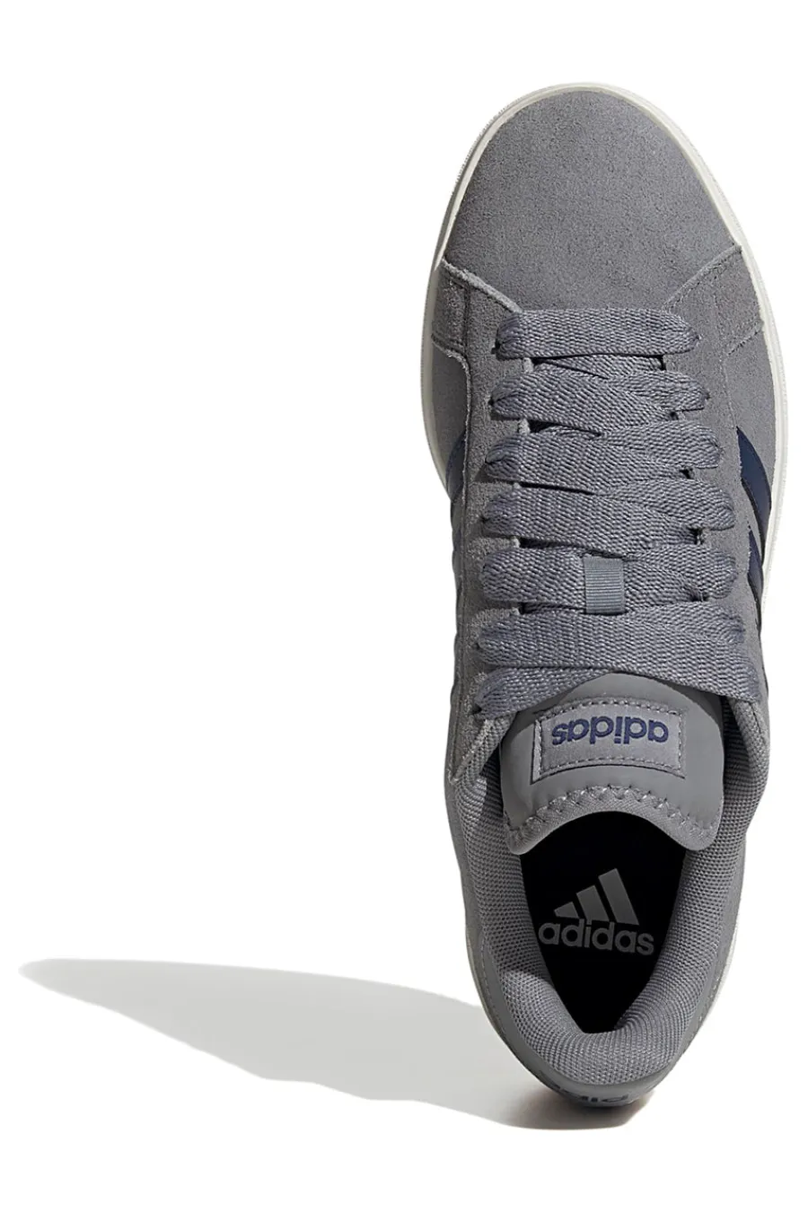 Uomo ADIDAS Sneakers grigie in pelle con strisce blu Grand Court Base 00s