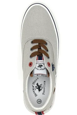 Uomo BEVERLY HILLS Sneakers grigie in tela con dettagli a contrasto POLO BATH CVS