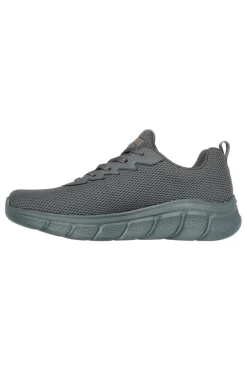 Uomo SKECHERS Sneakers grigie in tessuto knit con Memory Foam Bobs B Flex Chill Edge