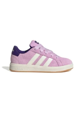 ADIDAS Sneakers lilla in suede con strisce bianche Grand Court 00s K Outlet