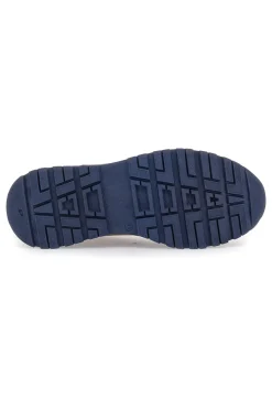 Uomo PITTARELLO ECO Sneakers marroni e blu in pelle con zip laterale 25275003