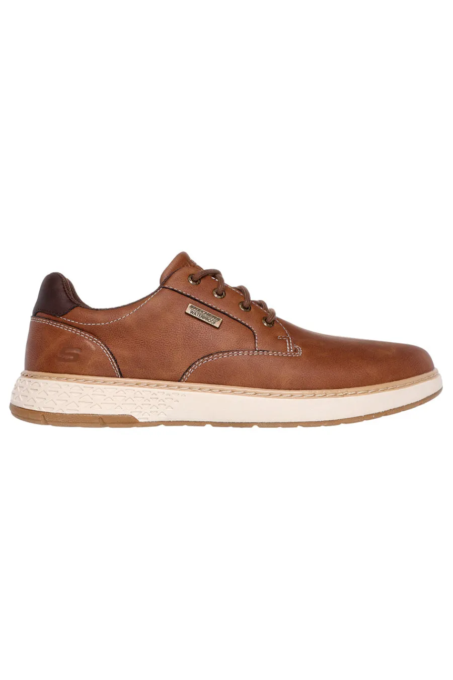 Uomo SKECHERS Sneakers marroni in pelle waterproof Garlan Pryor