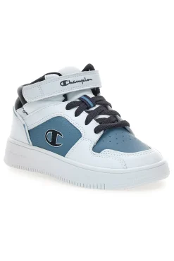 CHAMPION Sneakers mid bianche e blu con strappo RD18 2 MID B PS