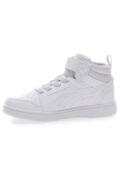 PUMA Sneakers Mid-Cut Bianche Con Fascia Laterale Rebound V6 Mid Ac Ps