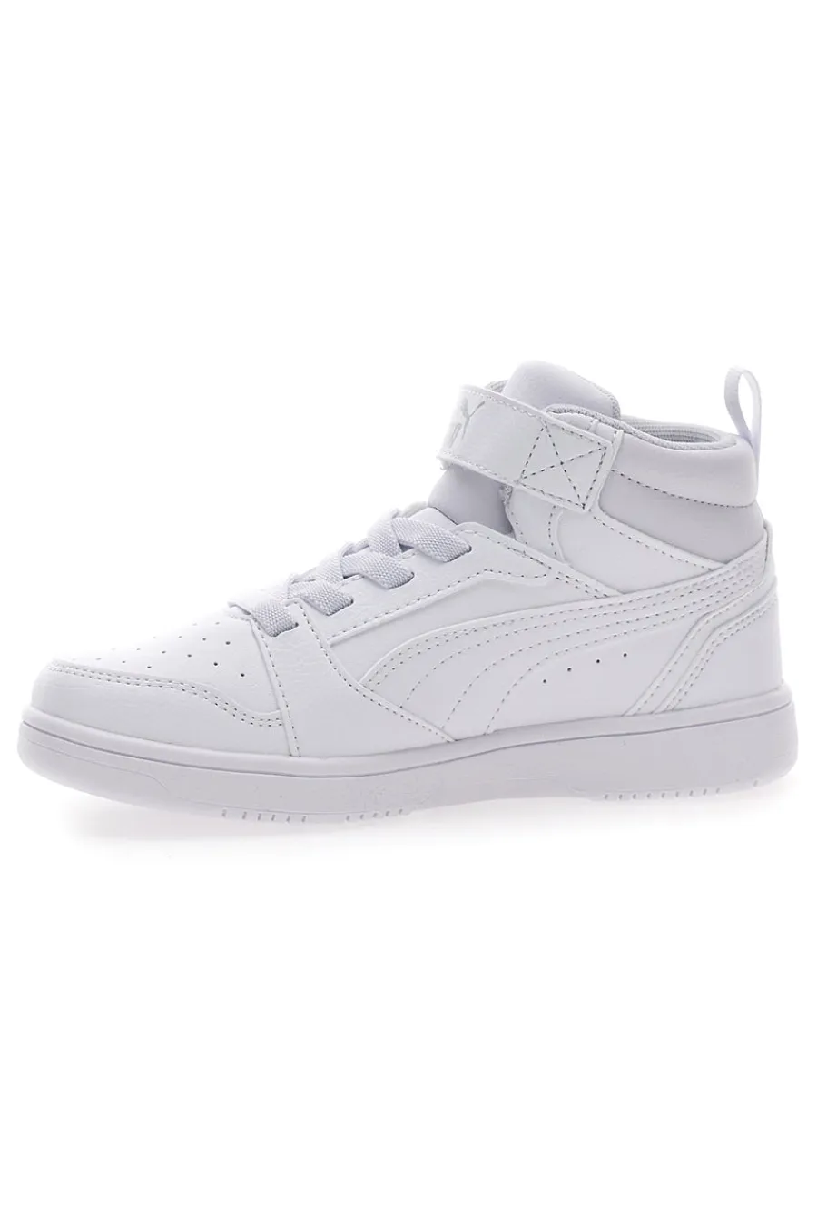 PUMA Sneakers Mid-Cut Bianche Con Fascia Laterale Rebound V6 Mid Ac Ps