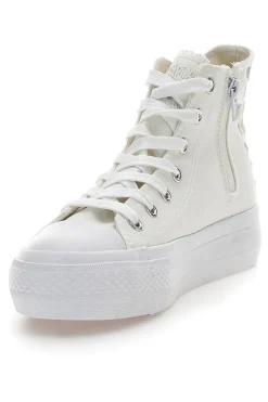 ENERGY Sneakers Mid-Cut Bianche Con Platform 117 Discount