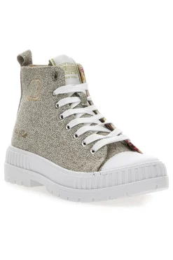 COTTON BELT Sneakers Mid Cut Linen BEIGE Hot