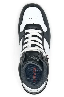 LEVI'S Sneakers Mid Cut 073 Blu-Bianche WHITE/BLACK Online