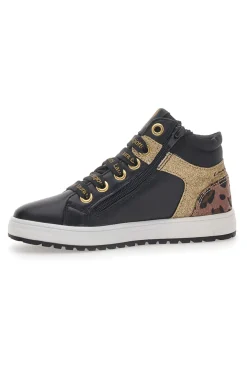 LAURA BIAGIOTTI Sneakers Mid-Cut Nere e Oro 8706