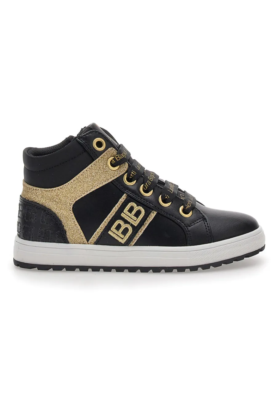 LAURA BIAGIOTTI Sneakers Mid-Cut Nere e Oro 87069387