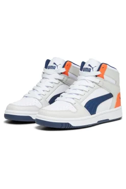 PUMA Sneakers Mid-Cut Rebound Layup Sl Jr Bianche e Blu
