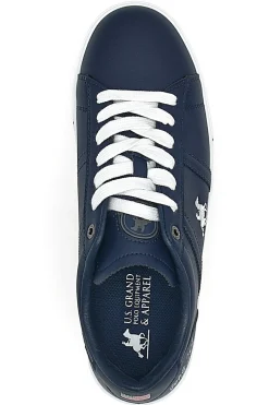 Uomo U.S.GRAND POLO Sneakers Navy con Lacci Bianchi U.S.G.POLO SUMMY LTX