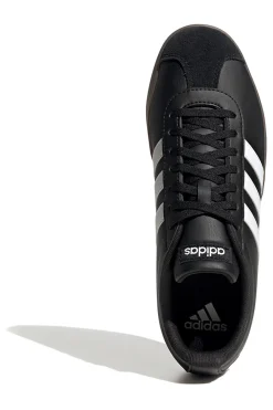 Uomo ADIDAS Sneakers Nere con Bande Bianche VL Court Base