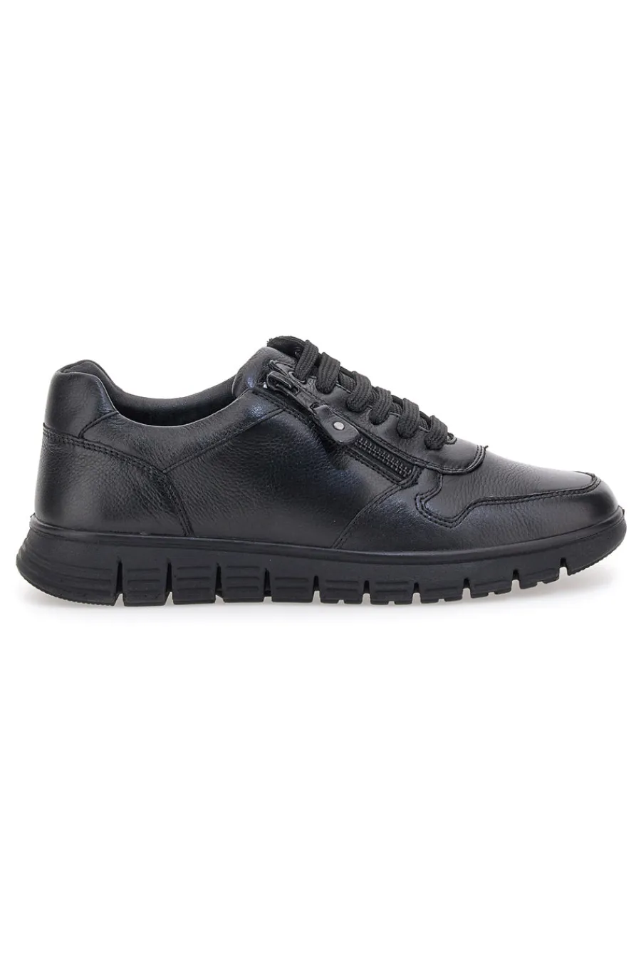 Uomo CLAREMORRIS Sneakers nere con lacci e zip laterale 2178