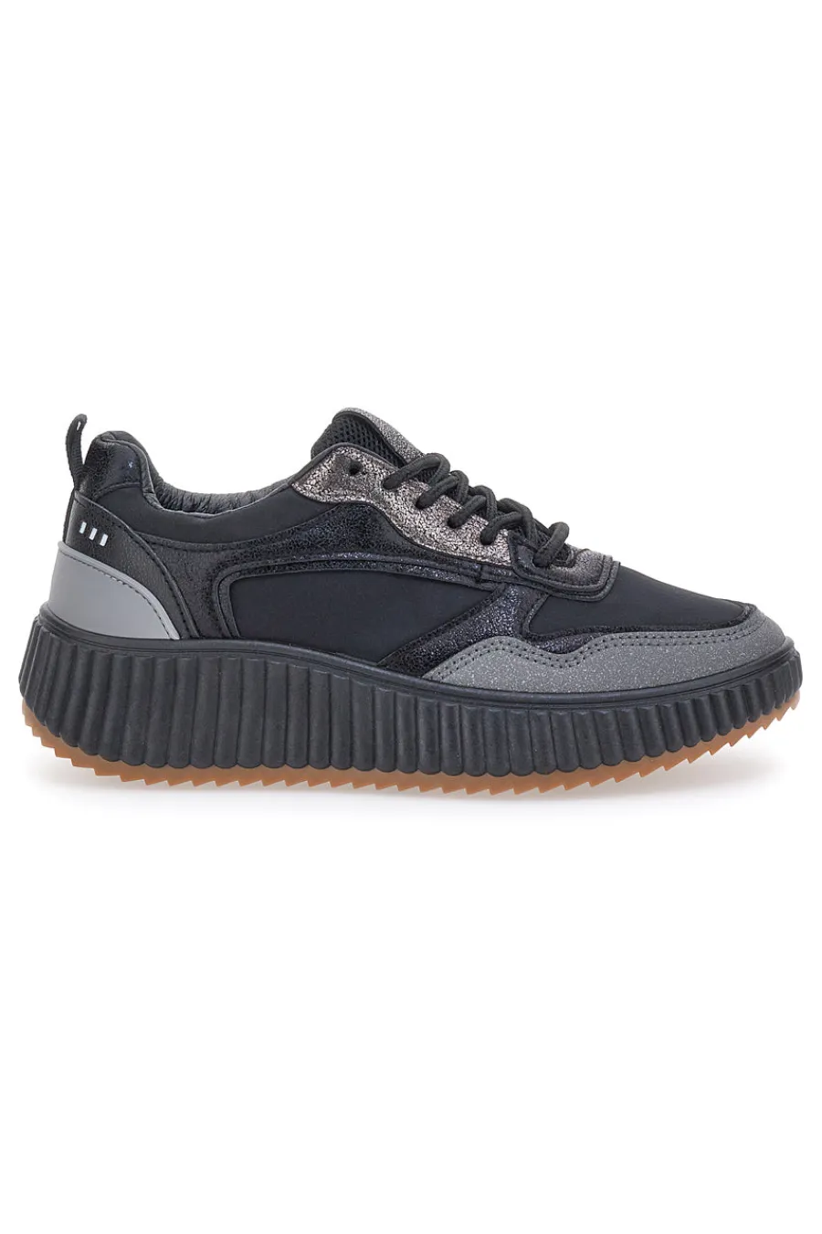 FIRST LADY Sneakers Nere con Lacci 012