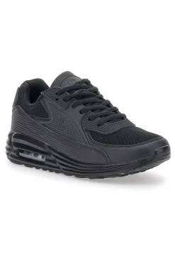 Uomo 2T2L Sneakers Nere Con Platform e Bolla ad Aria Visibile da Uomo 3810