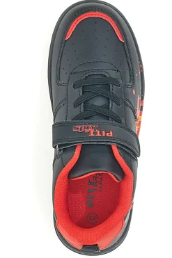 PITT KIDS SNEAKERS NERE CON STAMPA COLORATA K225