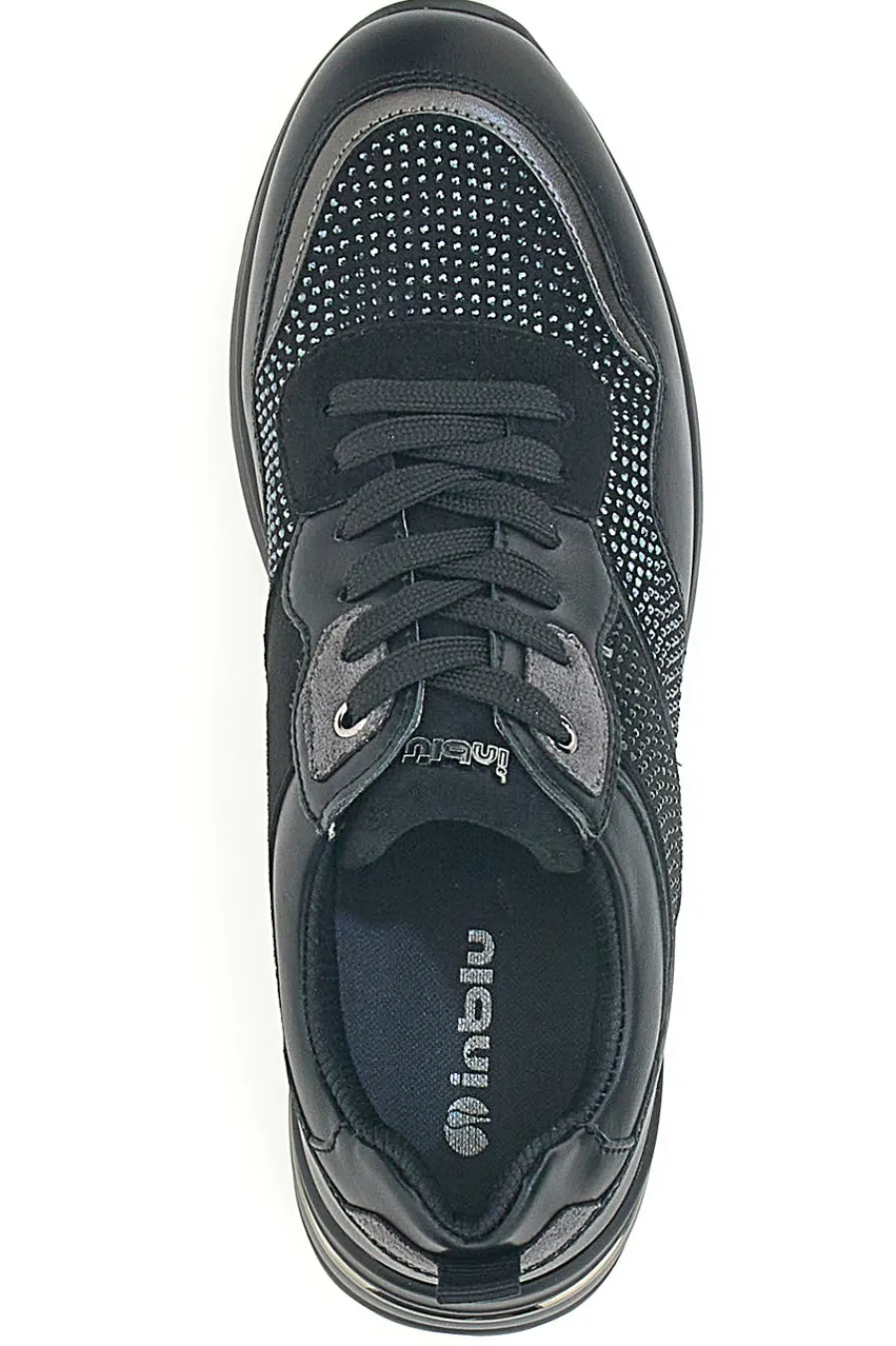 INBLU Sneakers Nere con Strass IN7014 Online