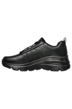 SKECHERS Sneakers Nere con Tomaia in Pelle Fashion Fit - Effortless NERO Best