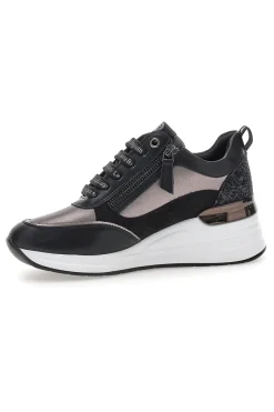 LAURA BIAGIOTTI Sneakers nere con zip e dettagli glitter L97619516 Sale