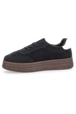 FIRST LADY Sneakers Nere e Bianche Con Flatform 016 NERO
