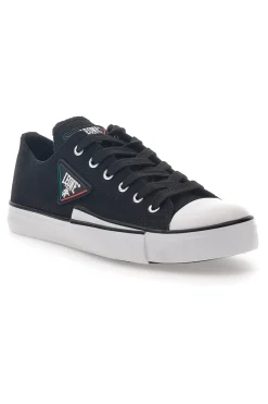 Uomo LEONE Sneakers Nere e Bianche In Tela 39