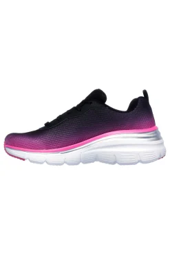 Donna SKECHERS Sneakers Nere e Fuxia Fashion Fit - Build Up