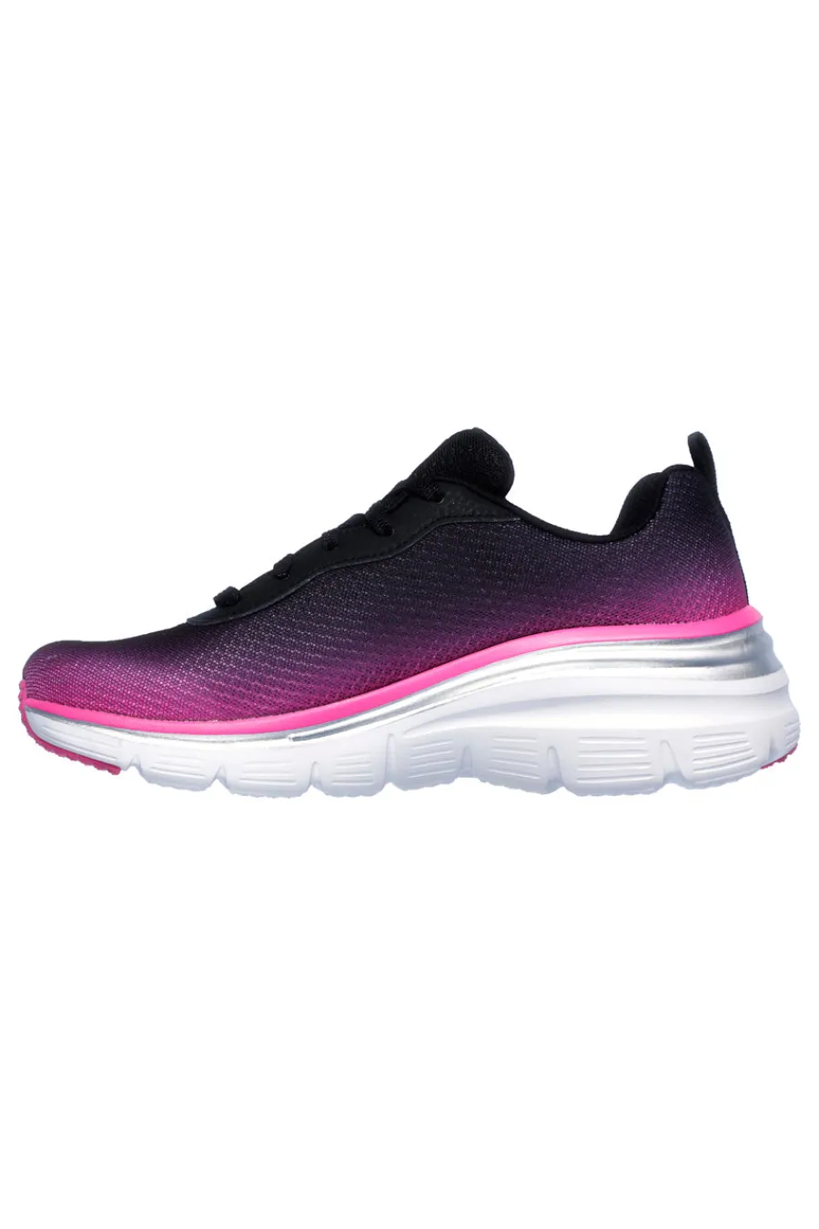 Donna SKECHERS Sneakers Nere e Fuxia Fashion Fit - Build Up
