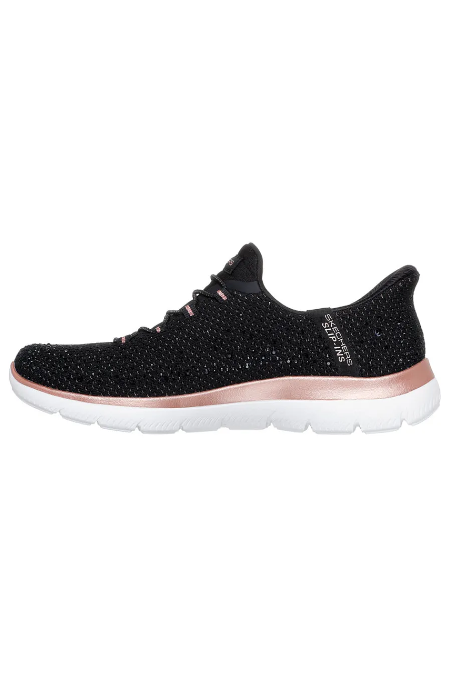SKECHERS Sneakers nere glitterate con Memory Foam Summits Brilliant Shine BLACK Best