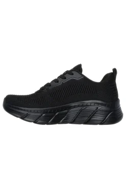 Donna SKECHERS Sneakers nere in knit con Memory Foam BOBS B Flex Hi Flying HI