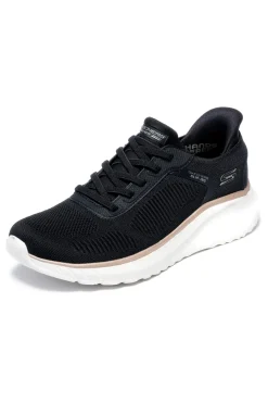 SKECHERS Sneakers nere in knit slip-ins con memory foam Bobs Squad Chaos Current Muse NERO/ORO Online