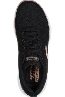 SKECHERS Sneakers nere in mesh con Air-Cooled Memory Foam vegan R SPORT WOMENS BLACK Discount