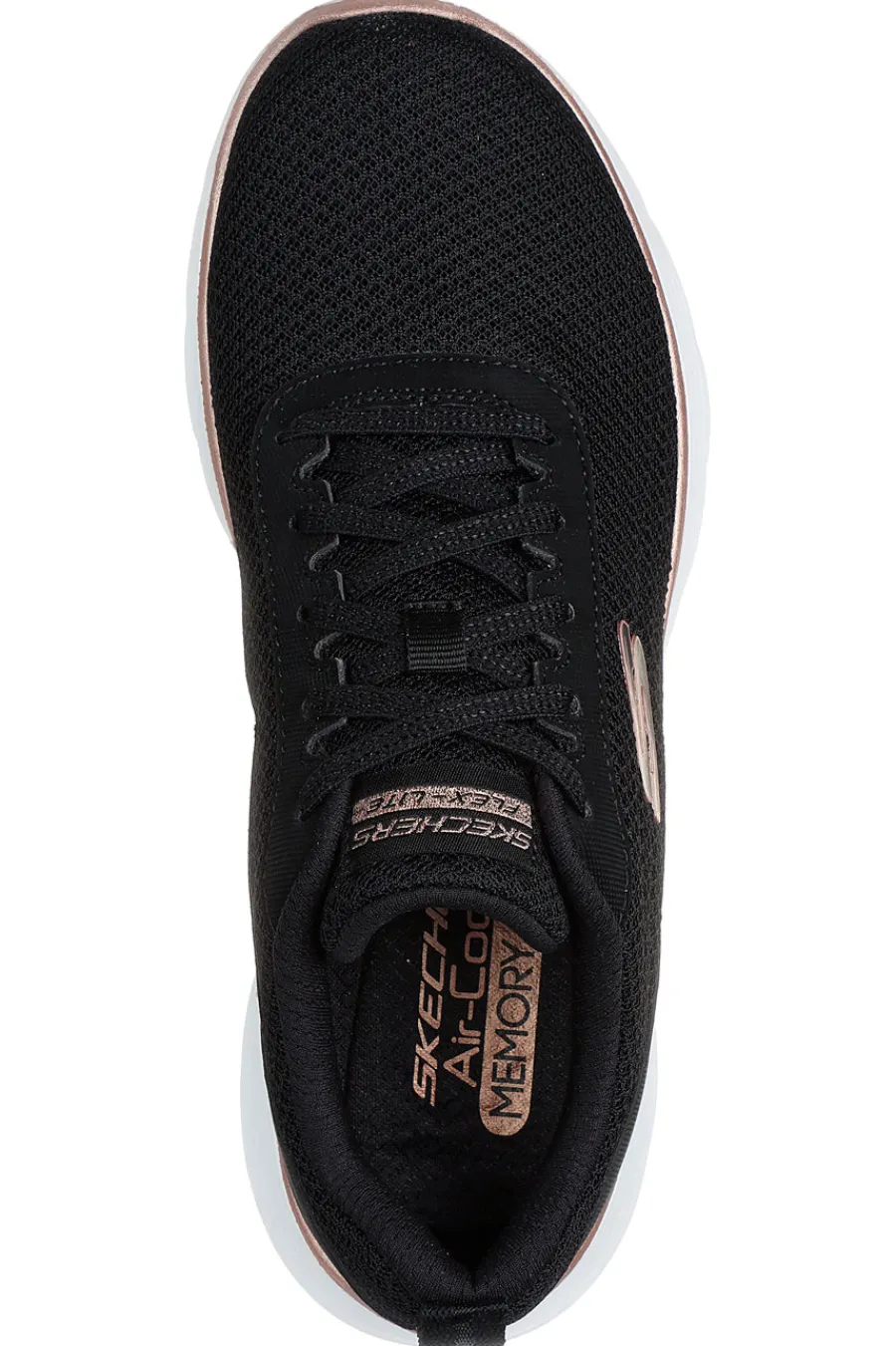 SKECHERS Sneakers nere in mesh con Air-Cooled Memory Foam vegan R SPORT WOMENS BLACK Discount