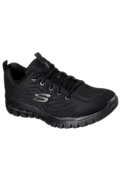 SKECHERS Sneakers nere in mesh con Memory Foam Graceful Get Connected NERO Online