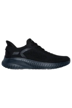 Uomo SKECHERS Sneakers nere in mesh con tecnologia Slip-ins BOBS Squad Chaos Solid Step