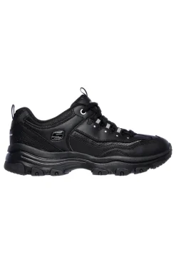 SKECHERS Sneakers nere in pelle con Memory Foam Iconic Unabashed NERO Sale
