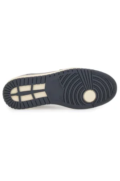 Uomo PITTARELLO PLUS Sneakers nere in pelle con suola beige Aurelius Made in Italy