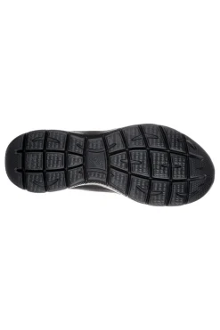 SKECHERS Sneakers nere in pelle e mesh con soletta memory foam Summits Suited NERO New