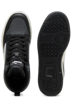 PUMA Sneakers nere mid con dettagli bianchi Rebound V6 Mid Jr