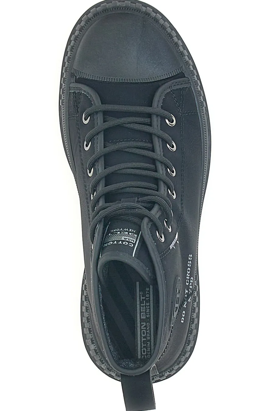 Uomo COTTON BELT Sneakers nere mid-cut con lacci AMM1A32