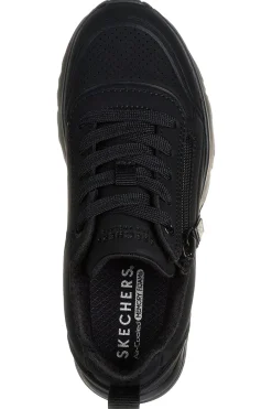 SKECHERS Sneakers Memory Foam con zip Uno Lite Easy Zip NERO Outlet