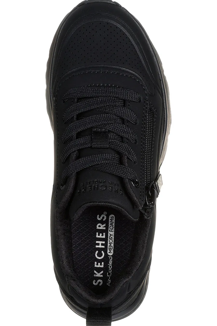 SKECHERS Sneakers Memory Foam con zip Uno Lite Easy Zip NERO Outlet