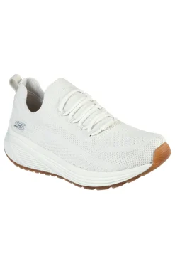 SKECHERS Sneakers off white in mesh slip on con memory foam Bobs Sparrow 2.0 Allegiance Crew Discount