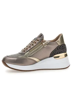 LAURA BIAGIOTTI Sneakers oro e bronzo con logo glitter L97609515 Sale