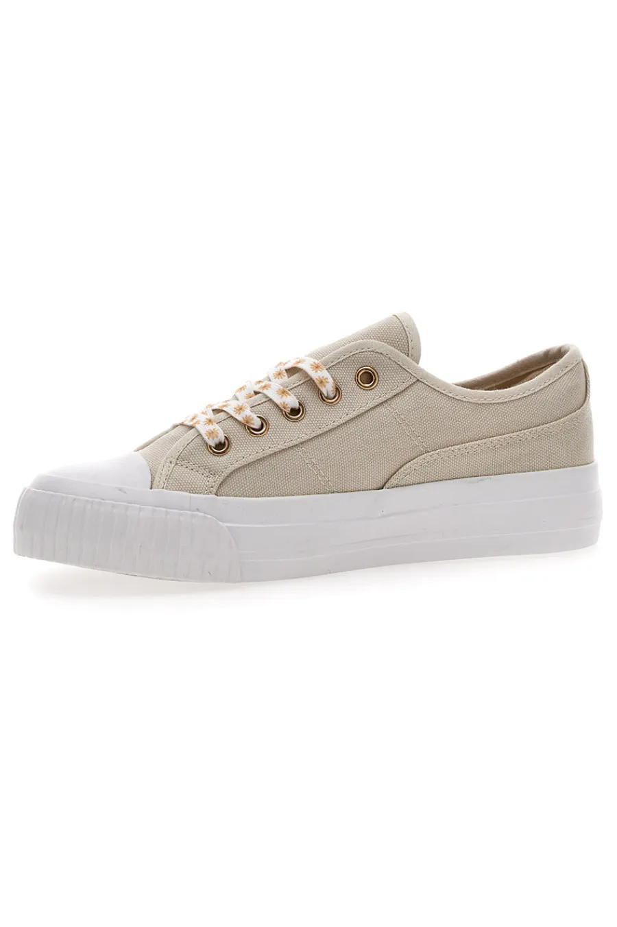 Donna ME u0026 ME Sneakers Panna in Tela Me & Me 1878