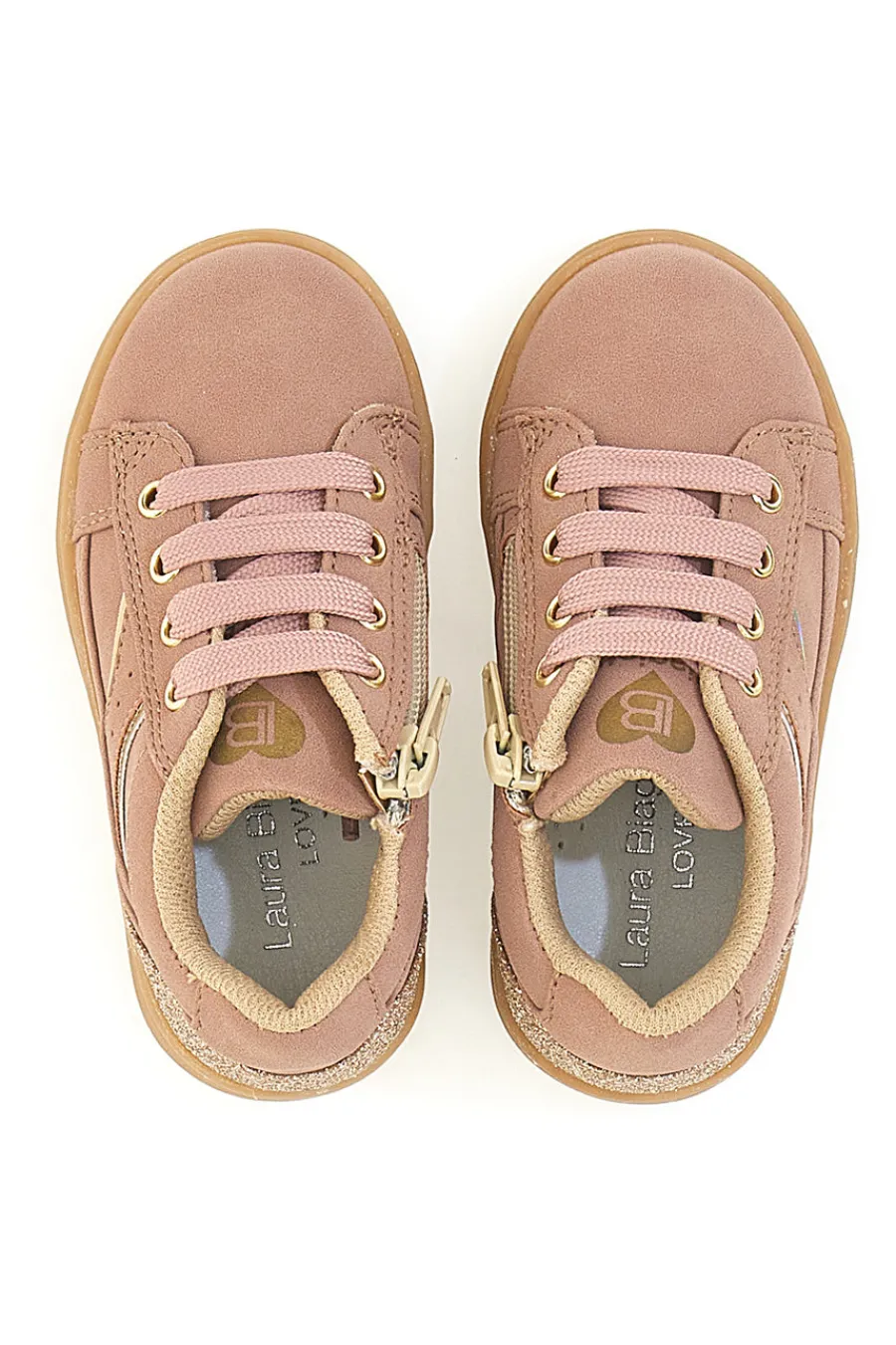 LAURA BIAGIOTTI Sneakers rosa con glitter sul tallone AG1767316631