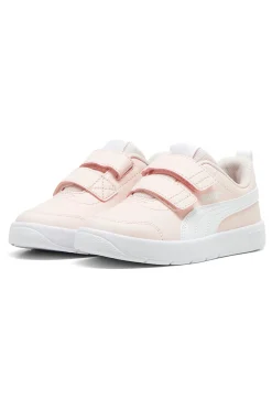 PUMA Sneakers Rosa e Bianche Con Strappi Courtflex V3 V PS