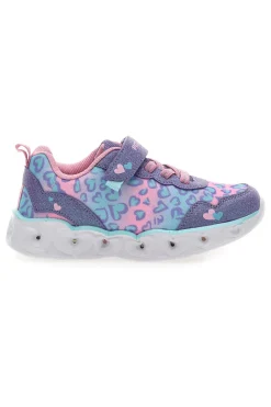 PITT KIDS Sneakers Rosa e Viola con Velcro e Luci Integrate K211270